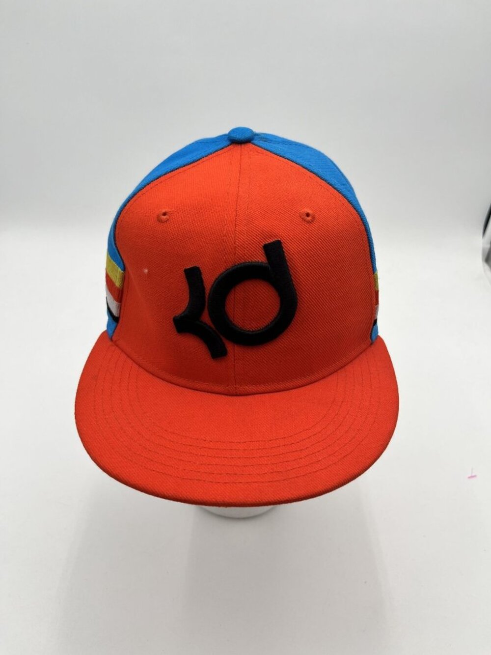 Nike KD True Snapback Hat Orange & Blue Adjustable Multicolor Stripes Basketball